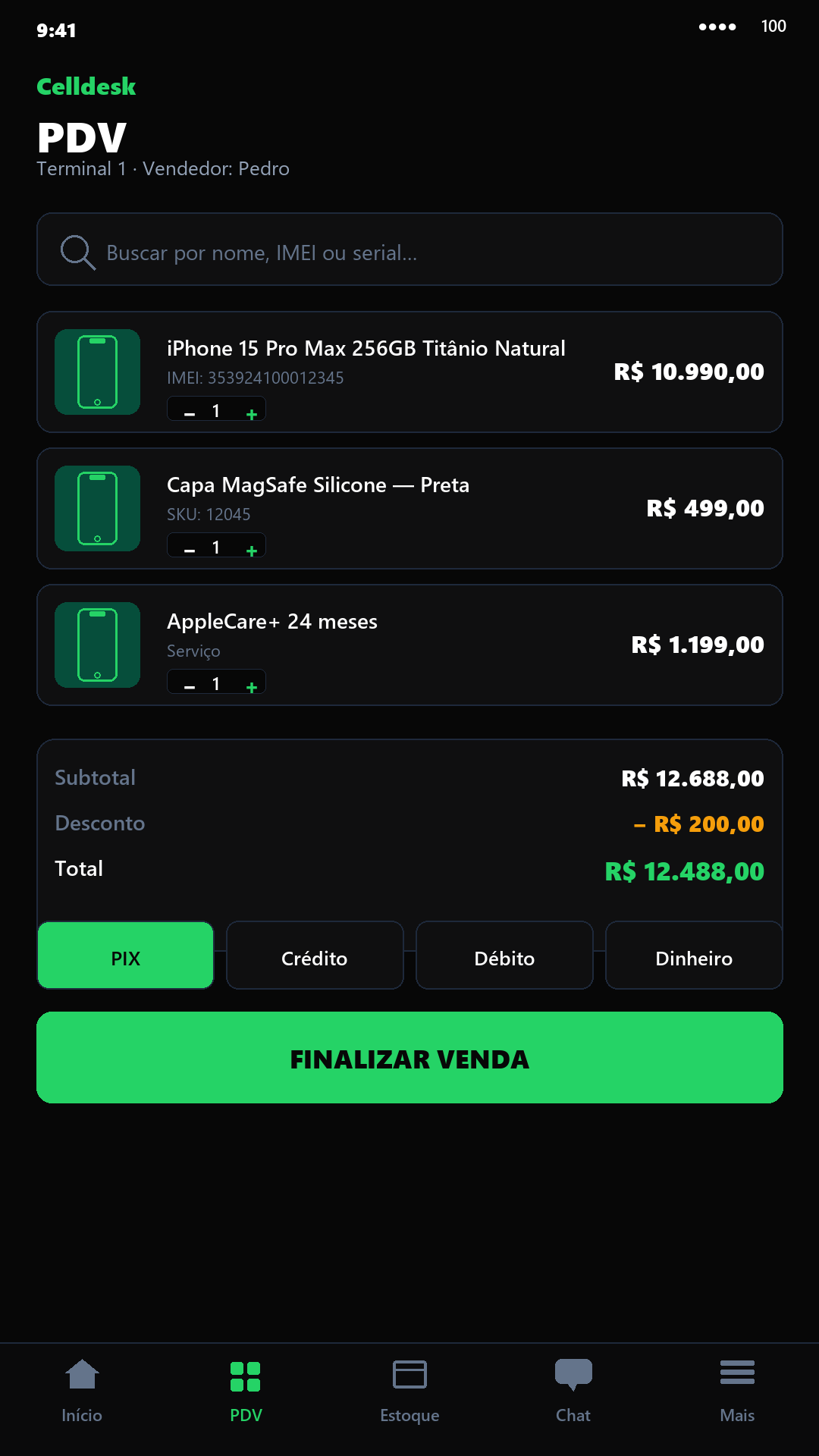 Celldesk — PDV